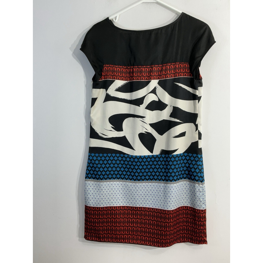 Womans Express Shift Dress XS Multicolor Lined Cap Sleeves - Picture 2 of 7